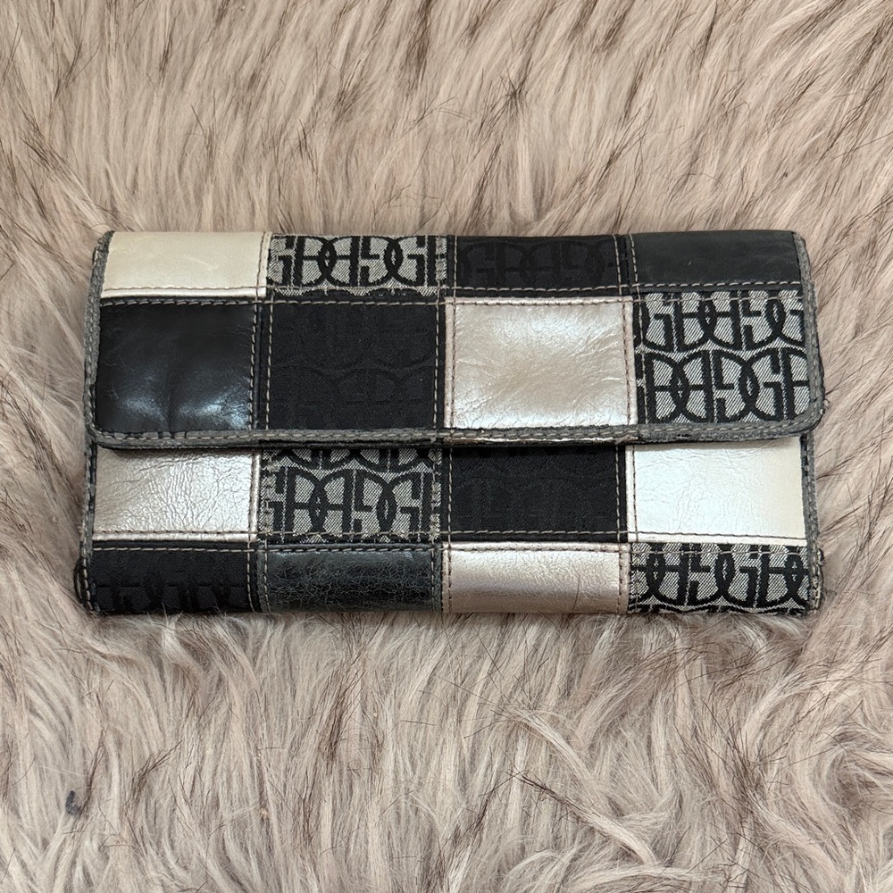 Giani Bernini Black And Metallic Patchwork Wallet - image 1